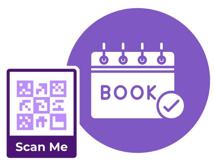 Simplify Appointment Scheduling and Check-Ins - URL QR Code feature illustration for QR Codes For Healthcare and Doctors