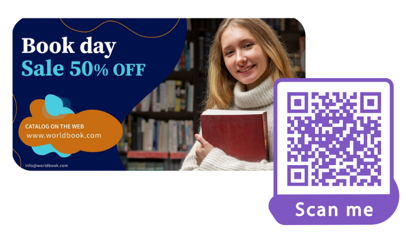 Streamline Book Promotions and Author Events - URL QR Code feature illustration for QR Codes For Publishers