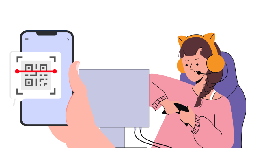 Distribute Software Updates and Patch Notes - URL QR Code feature illustration for QR Codes For Software and Game Developers