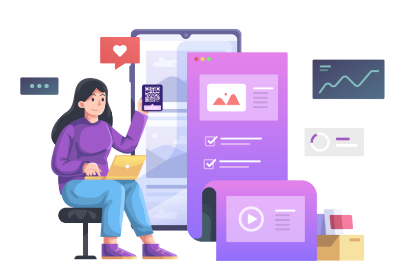 QR Codes for User Feedback and Bug Reports - URL QR Code feature illustration for QR Codes For Software and Game Developers