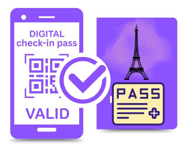Simplify Check-Ins with Digital Passes - URL QR Code feature illustration for QR Codes For Tourism