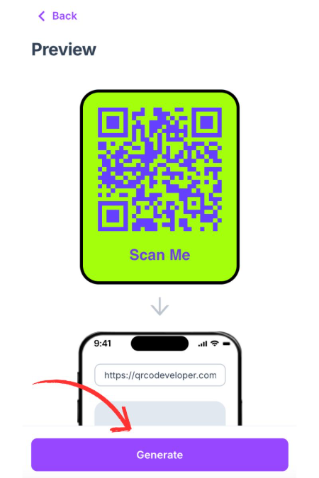 Step 4: Submit URL - Visual guide for creating QR codes