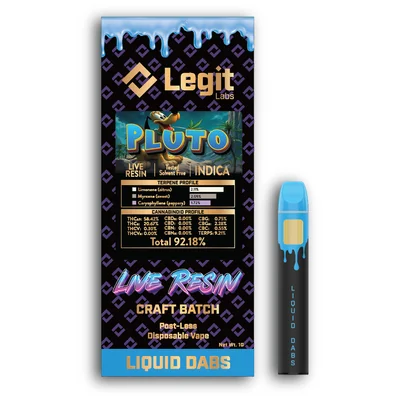 Legit Labs - Pluto Live Resin Disposable 1g