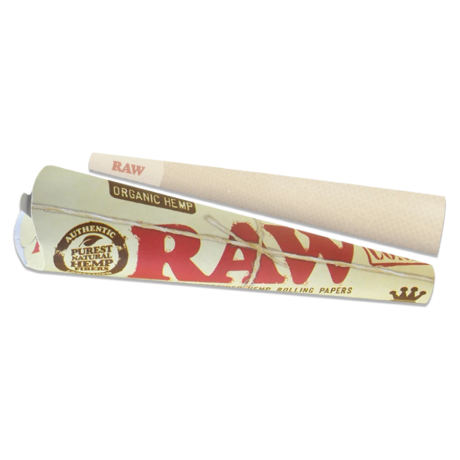 Raw Organic Hemp King Size Cones 3pk