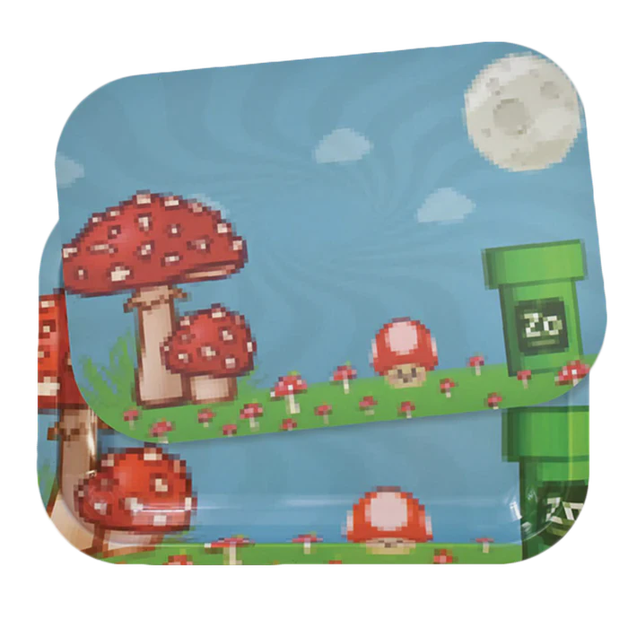 Zooted - Pixel Video Game Covered Rolling Tray