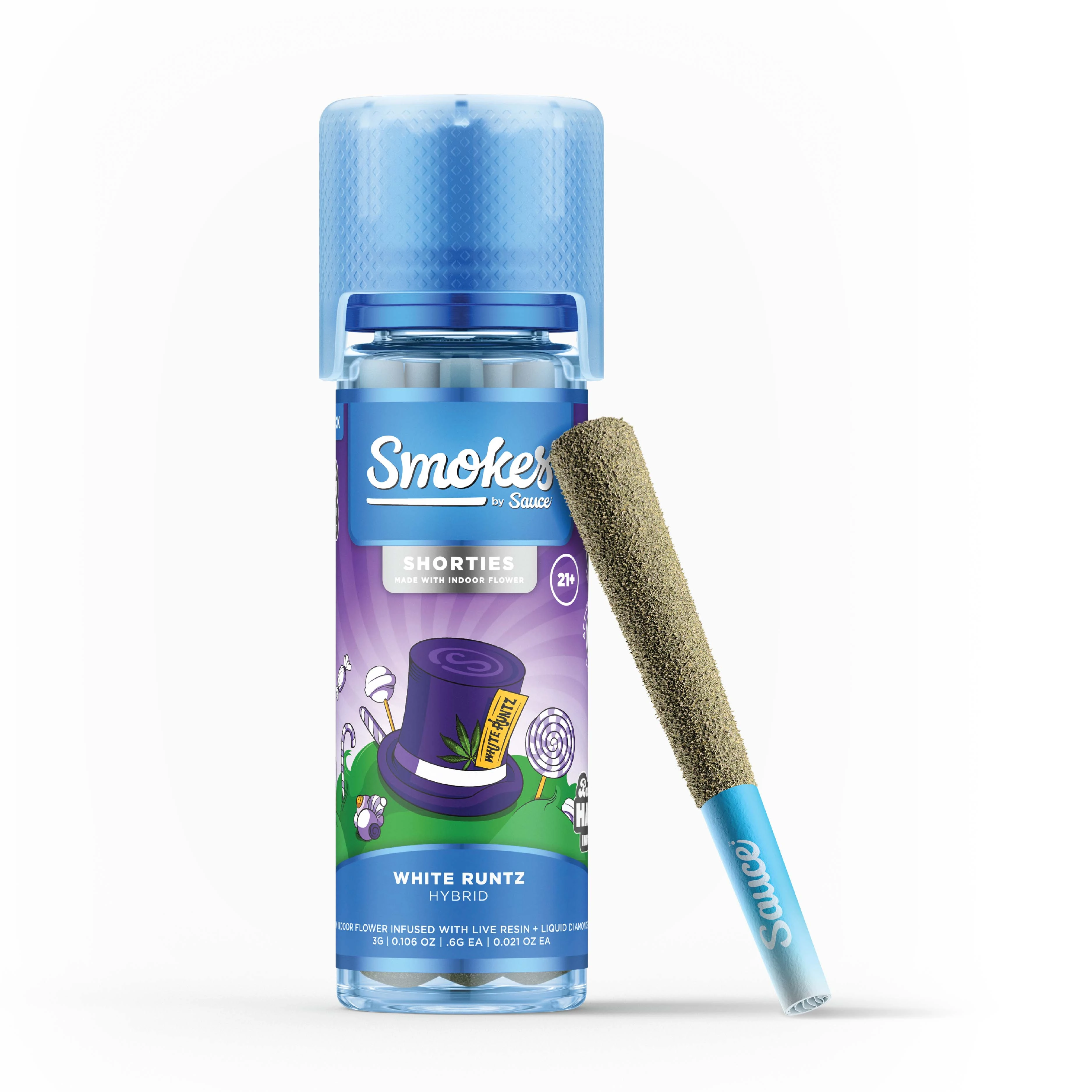 Sauce Smokes - White Runtz Shorties Infused Pre-Rolls 5pk 3g