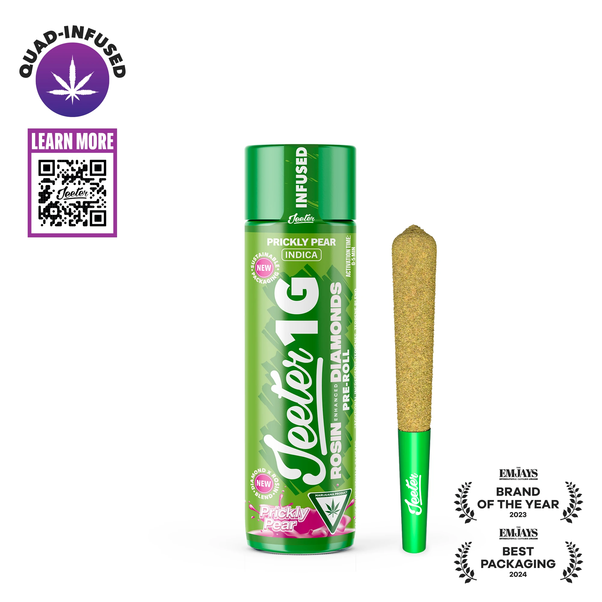 Jeeter - Prickly Pear Quad Infused Pre-Roll 1g