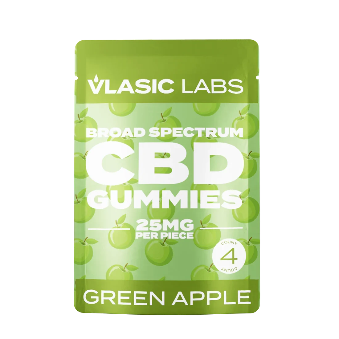 Vlasic Labs - Green Apple Broad Spectrum CBD Gummies Mini Pack 25mg