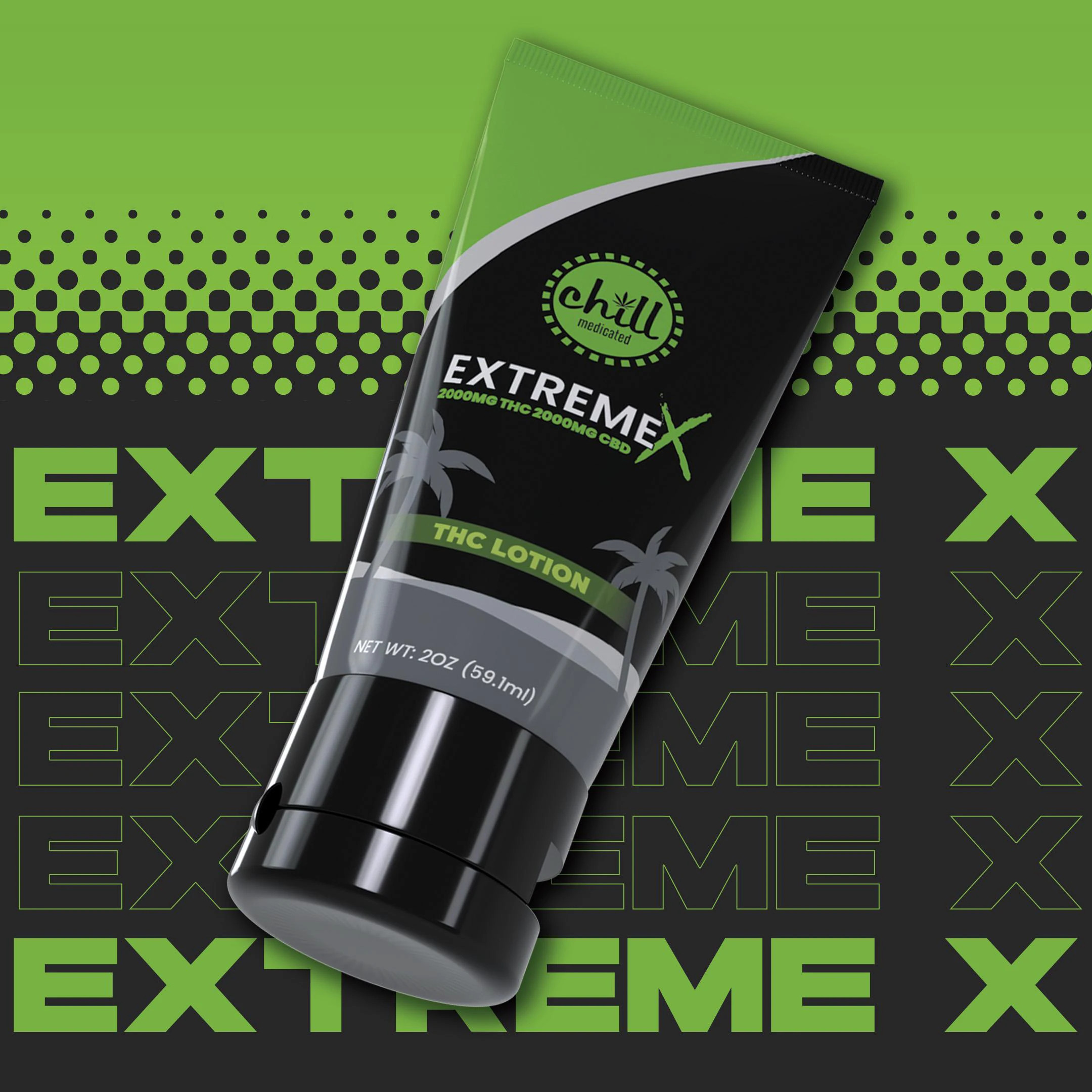 Chill Medicated - EXTREME X Body Lotion - 2000mgTHC:2000mgCBD