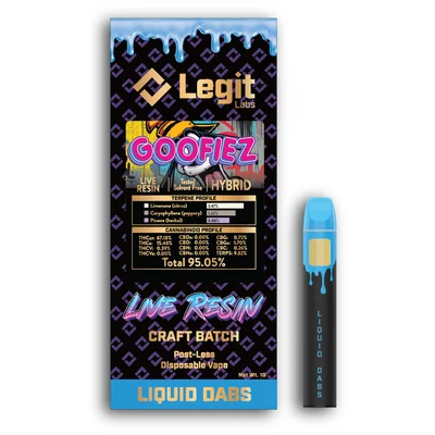 Legit Labs - Goofiez Live Resin Disposable 1g