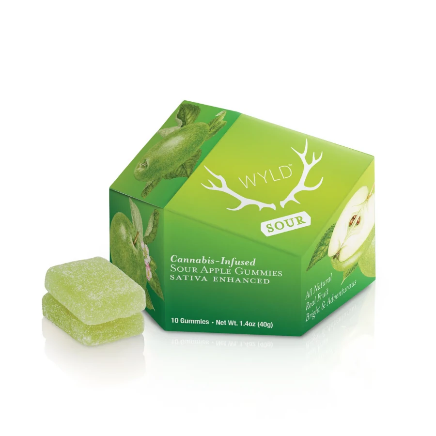 WYLD - Sour Apple Sativa Gummies 200mg