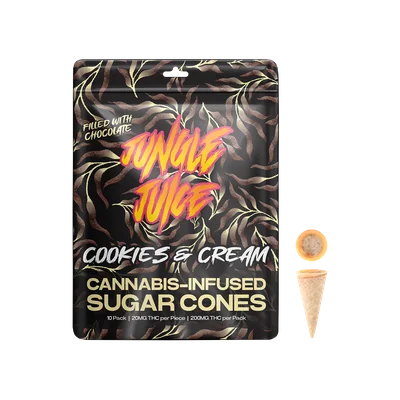Jungle Juice - Cookies and Cream Sugar Cone Snacks 200mg