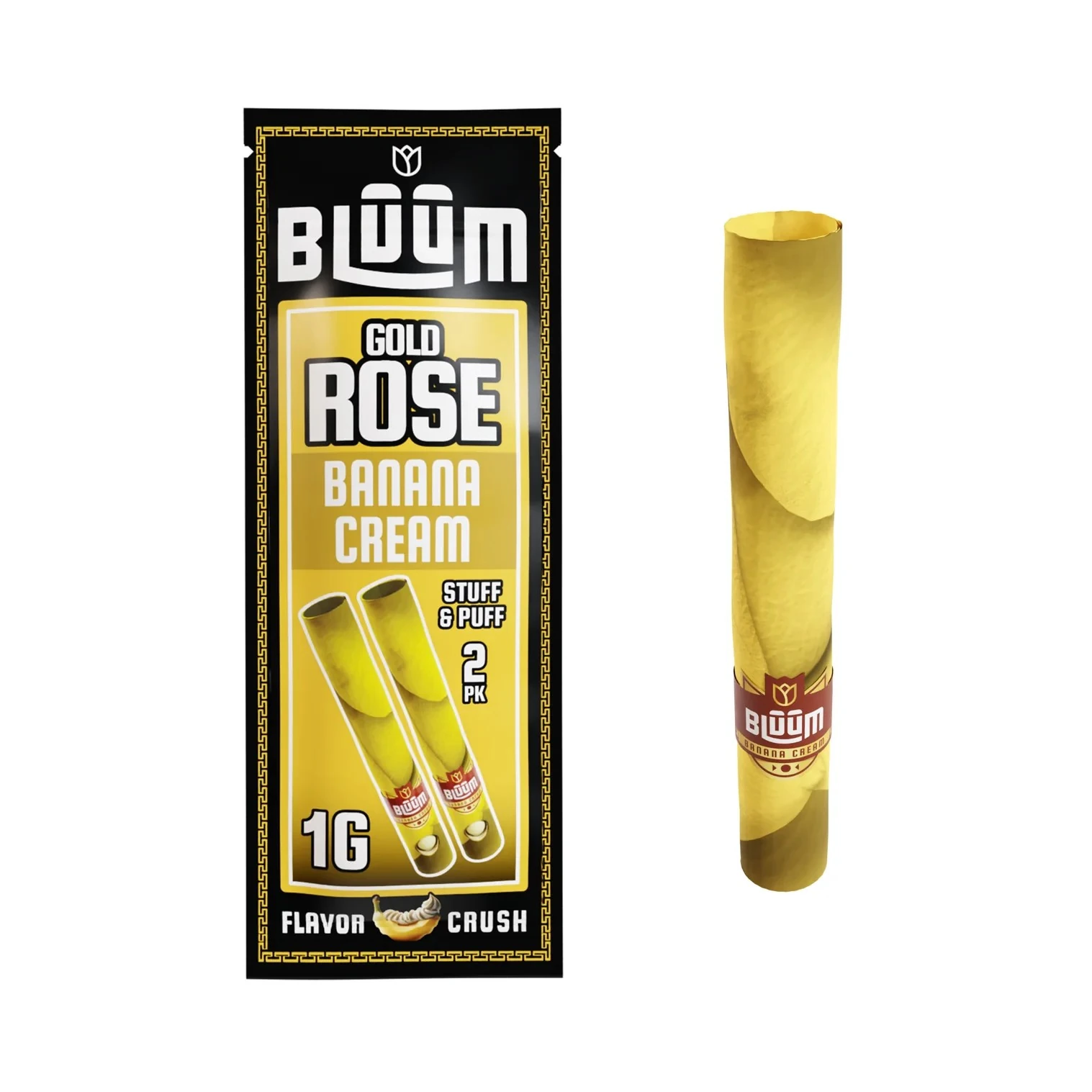 Bluum - Gold Rose Banana Cream Flower Rolls 2pk