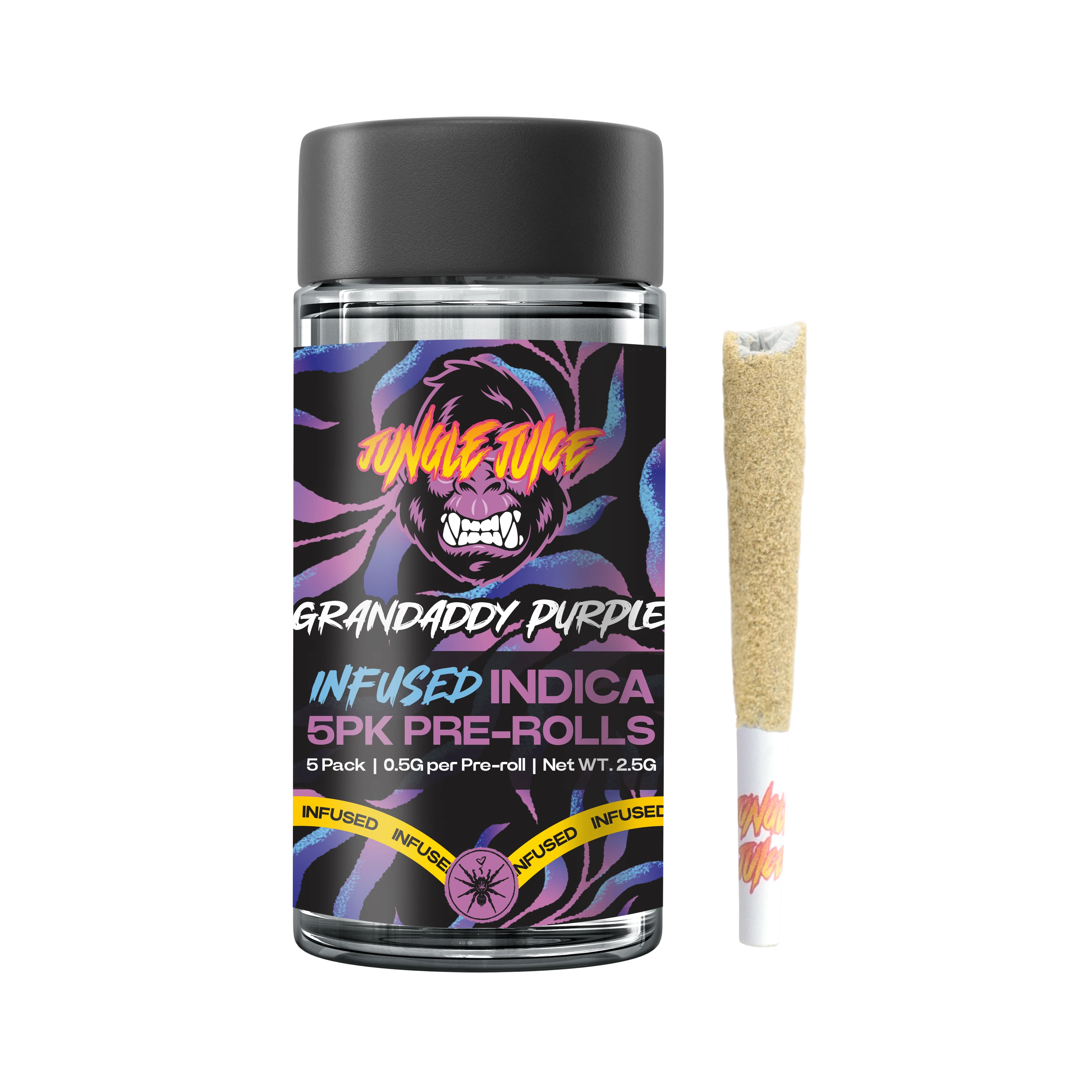 Jungle Juice - Grandaddy Purple Infused Tarantulas 5pk 2.5g