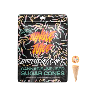 Jungle Juice - Birthday Cake Sugar Cone Snacks 200mg