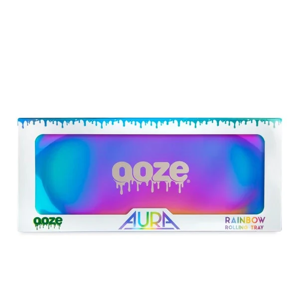 Ooze Rolling Tray - Metal Aura Rainbow - Large