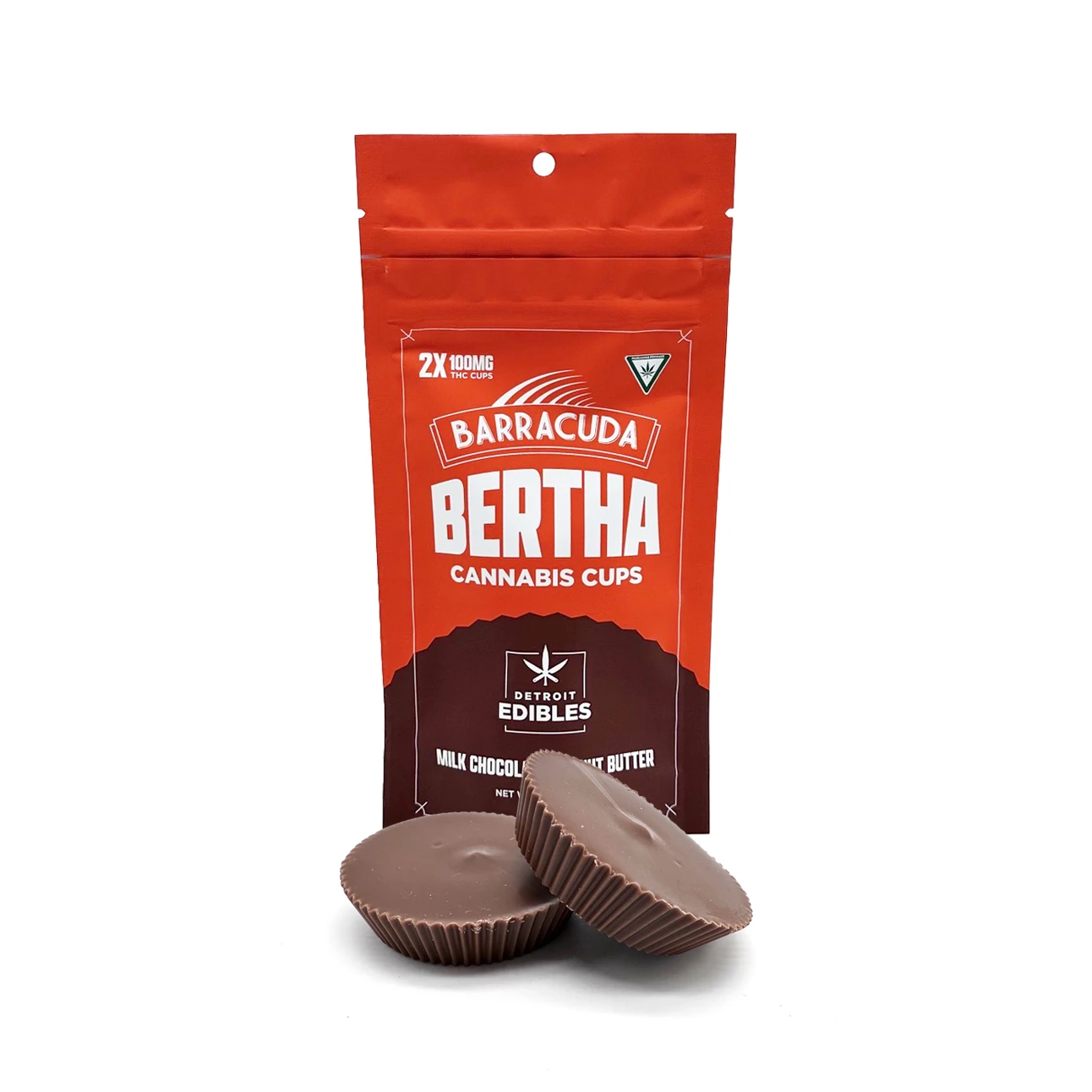 Barracuda - Peanut Butter Milk Chocolate Bertha Cups 200mg