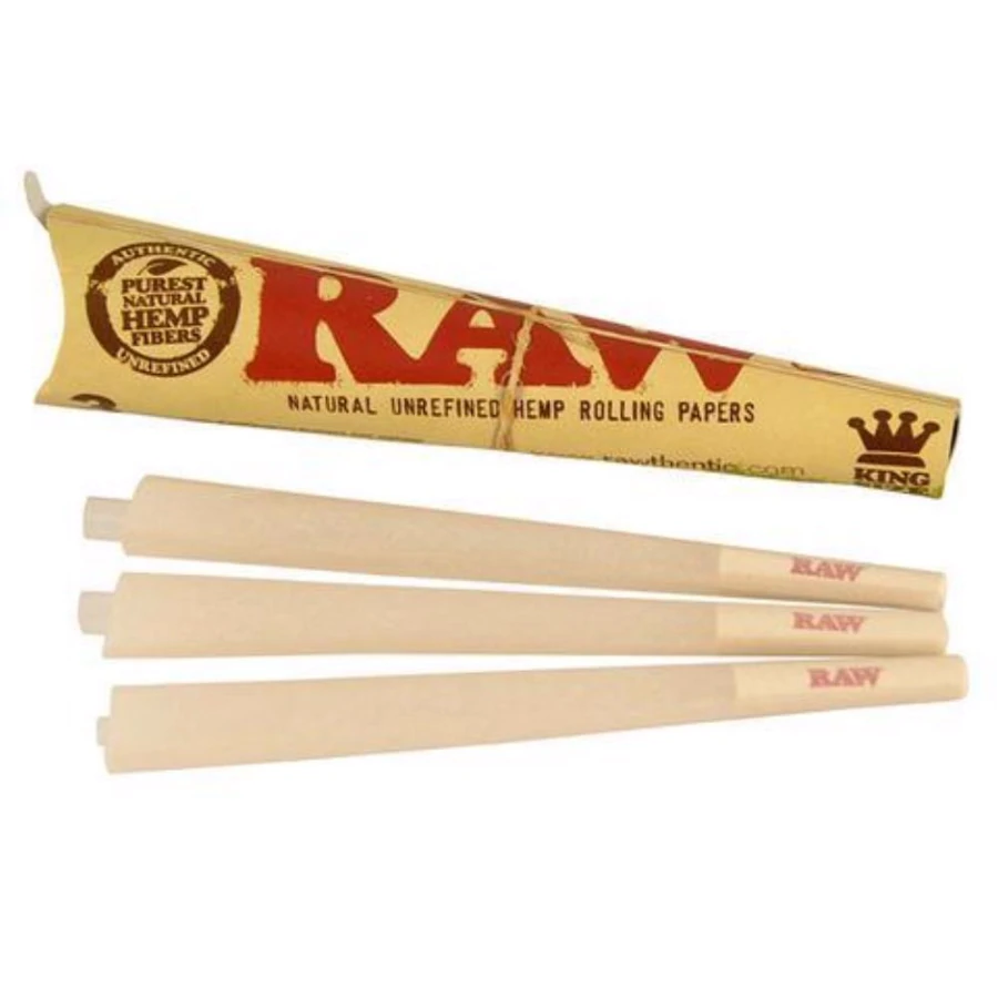Raw Classic King Sized Cones 3pk