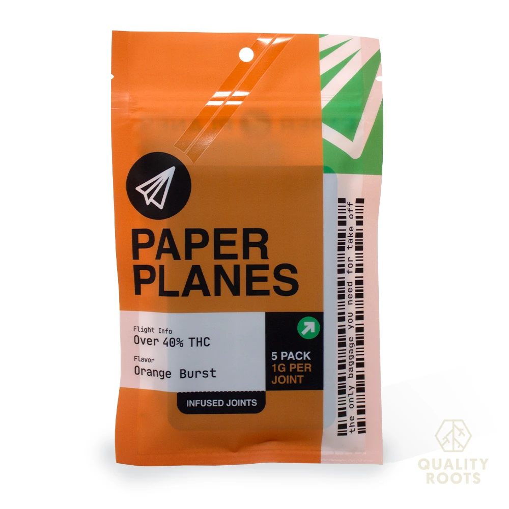 Paper Planes - Orange Burst Infused Pre-Rolls 5pk 5g
