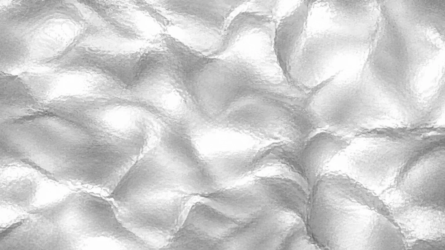 Abstract monochrome silver-foil texture with soft creases and pearl-grey planes