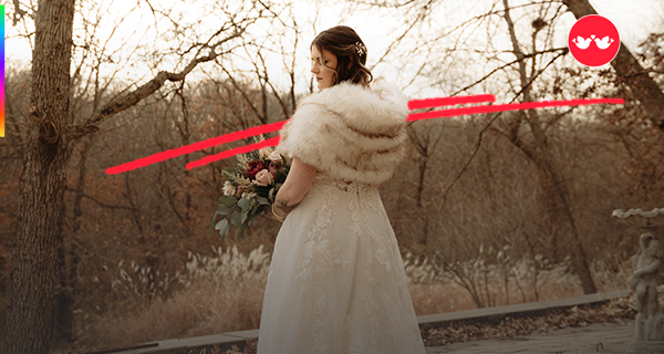 Início de inverno: Vestidos de noiva e trajes para o noivo.