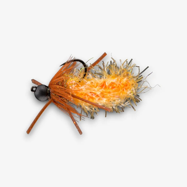 Spice Larva Jig fly pattern - October Caddis nymph image