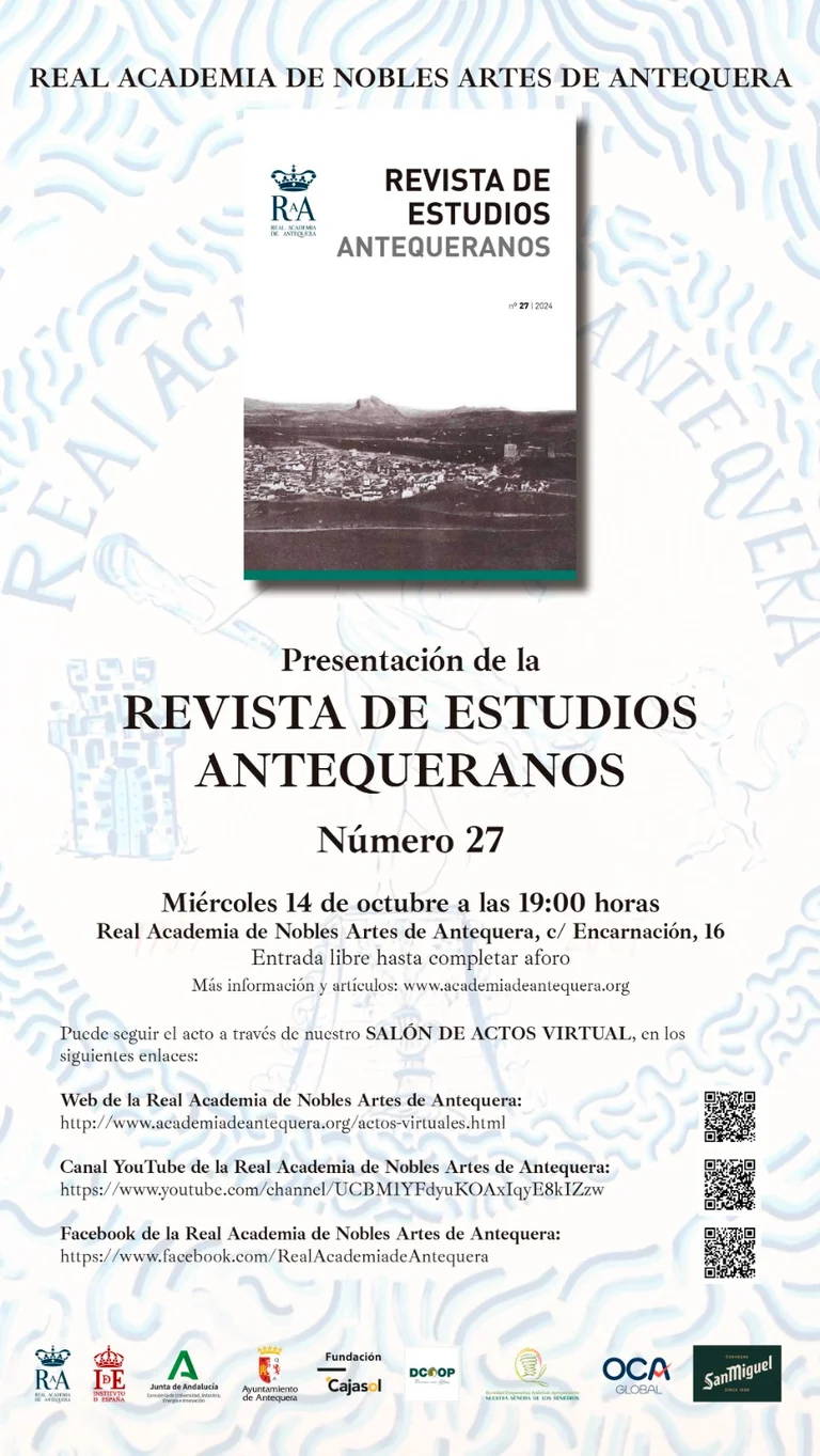 Presentación de la Revista de Estudios Antequeranos nº 27