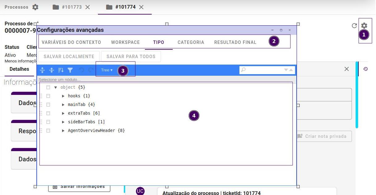 Visão Geral do Atendente - Com JSON