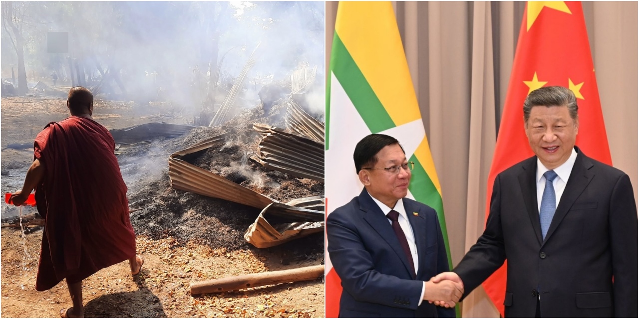 ၂၀၂၁ ခုနှစ်တွင် စစ်တပ်က အာဏာသိမ်းပြီးနောက် ပြည်သူအများအပြားကို သတ်ဖြတ်၊ မြို့ရွာမီးရှို့မှုများအတွက် အဓိကတာဝန်ရှိသော မင်းအောင်လှိုင်ကို စဉ်ဆက်မပြတ် ထောက်ခံသည့် နိုင်ငံများထဲတွင် တရုတ်နိုင်ငံက ထိပ်ဆုံးတွင် ရှိနေသည်။