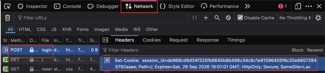 Set-Cookie header