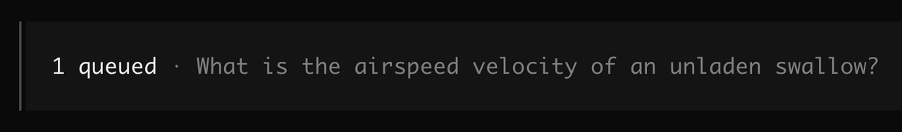 queued message