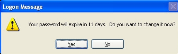 Your password will expire
