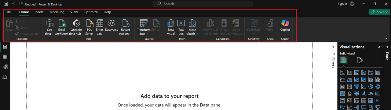 Power BI Ribbon