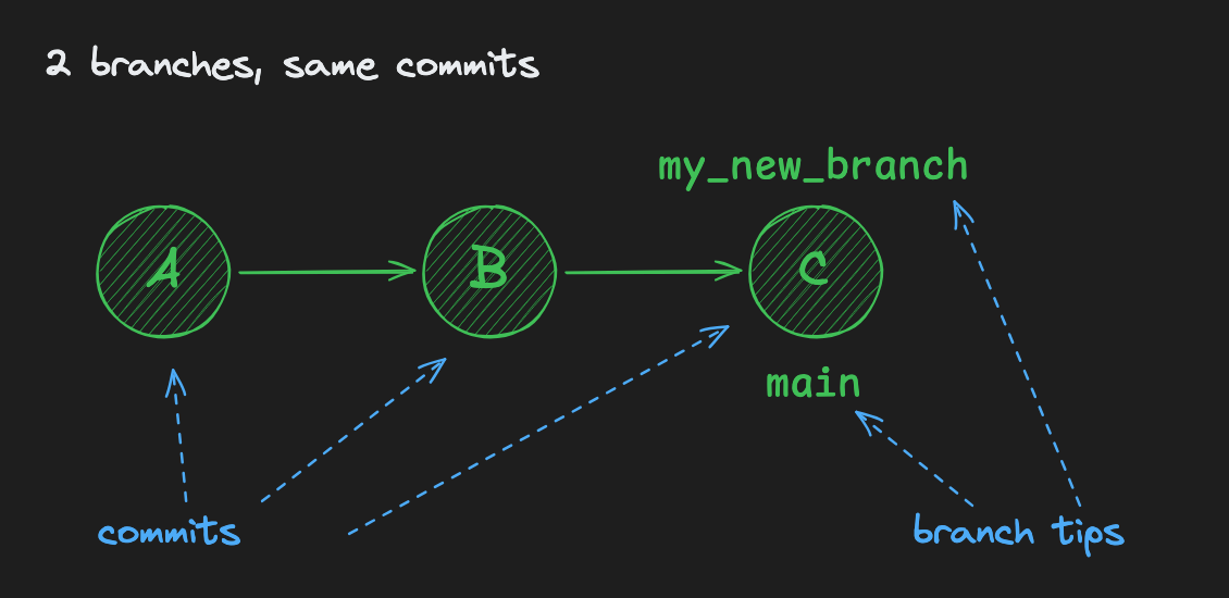 branch diagram same commits