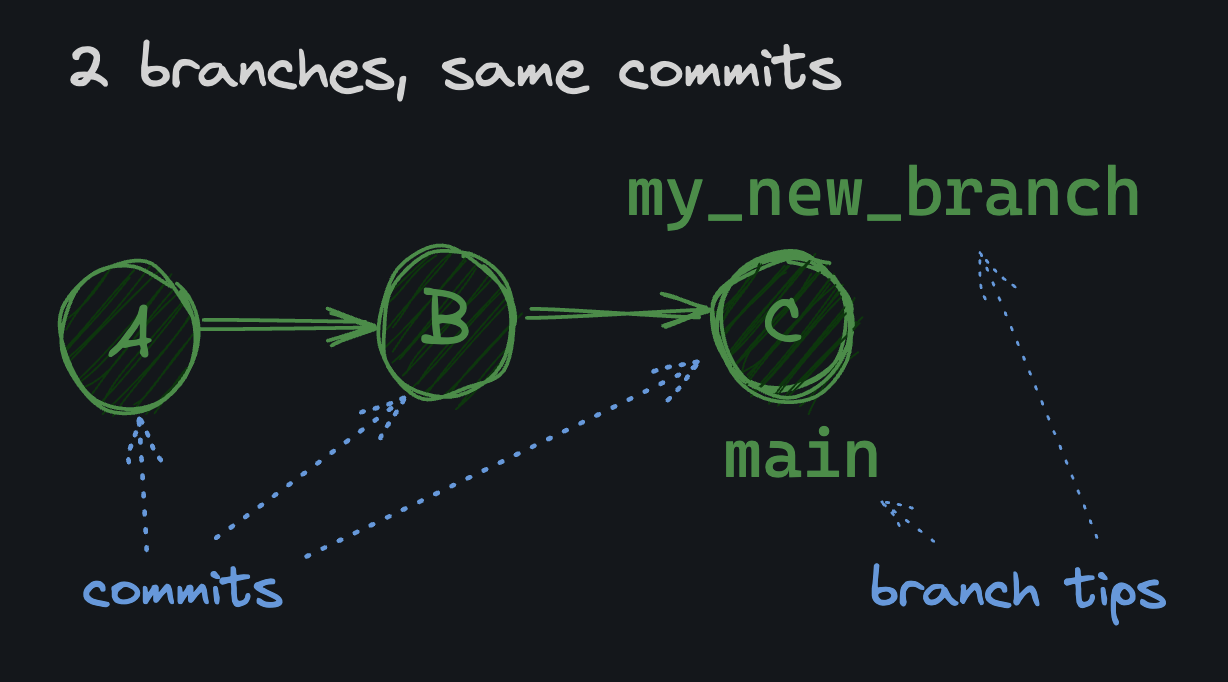 branch diagram same commits