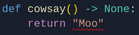 Wrong return type