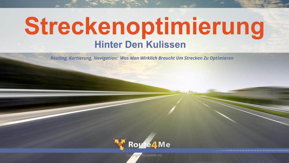 Streckenoptimierung Hinter Den Kulissen