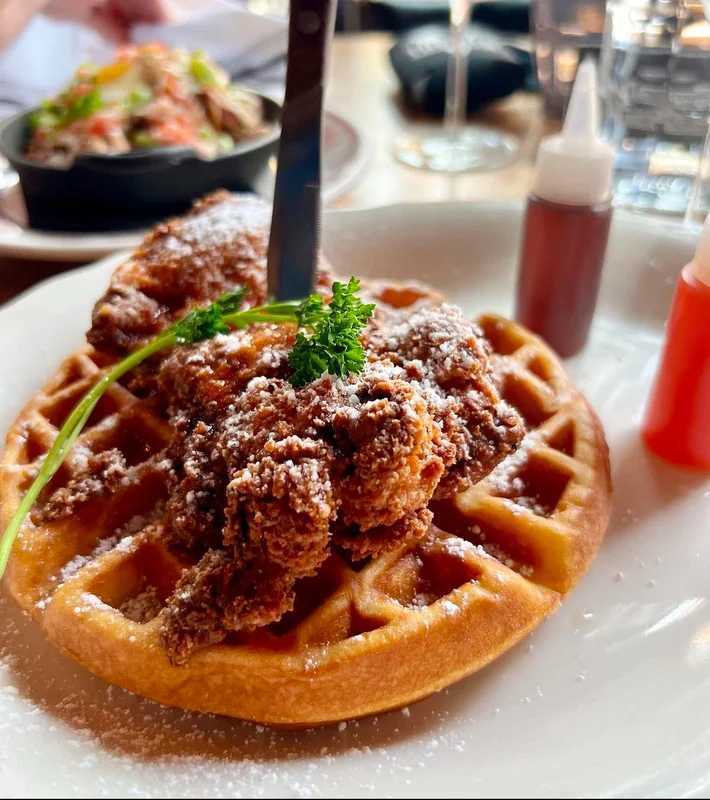 Chicken And Waffles at The VIG