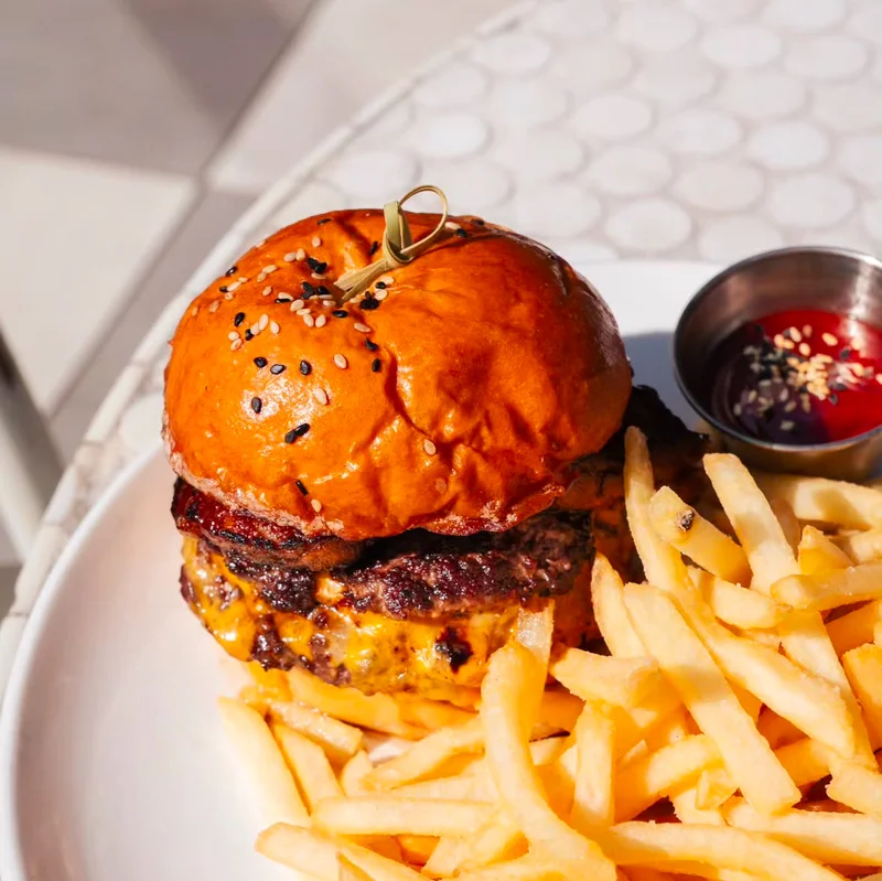 Burger at BiXi Beer