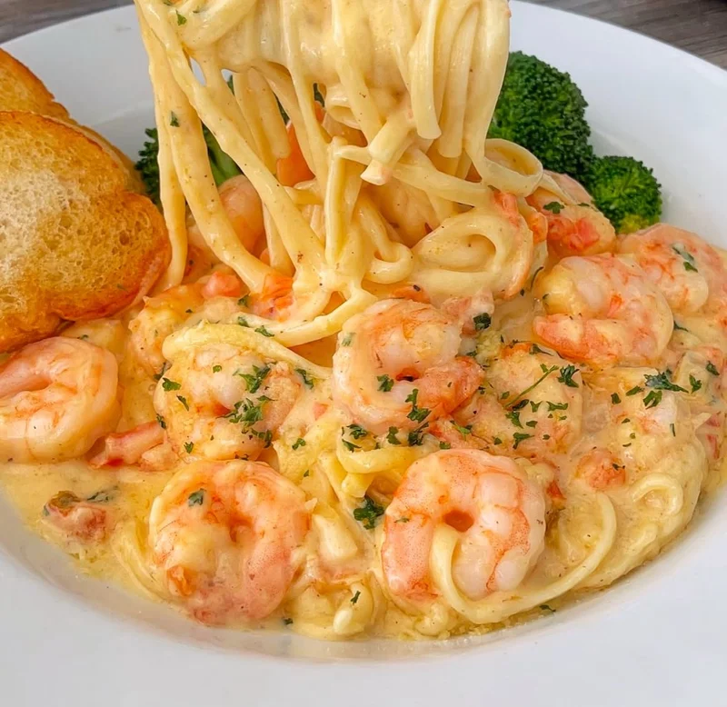 Shrimp Scampi Pasta at Rockin' Cajun