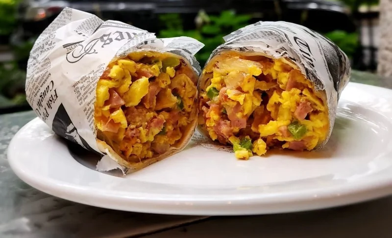 Burrito at The Drunken Bean Coffee & Wine Bar