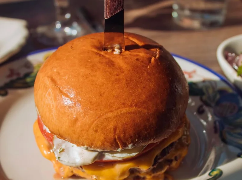 Burger at The Vig West Loop