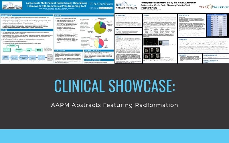 Clinical Showcase AAPM Abstracts Featuring Radformation Software