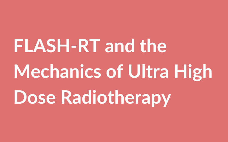 FLASH-RT and the Mechanics of Ultra High Dose Radiotherapy
