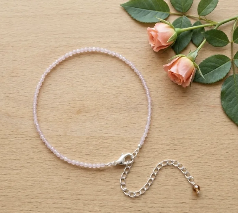 Rose Quartz Love Anklet image 4