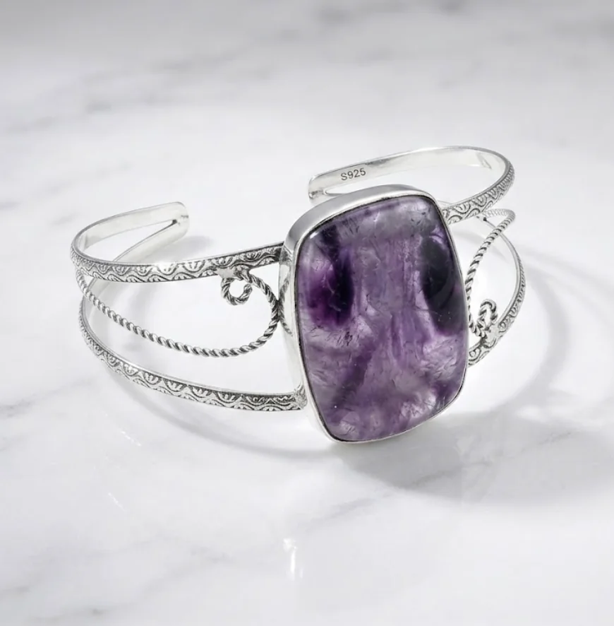 Amethyst Balance Bangle
