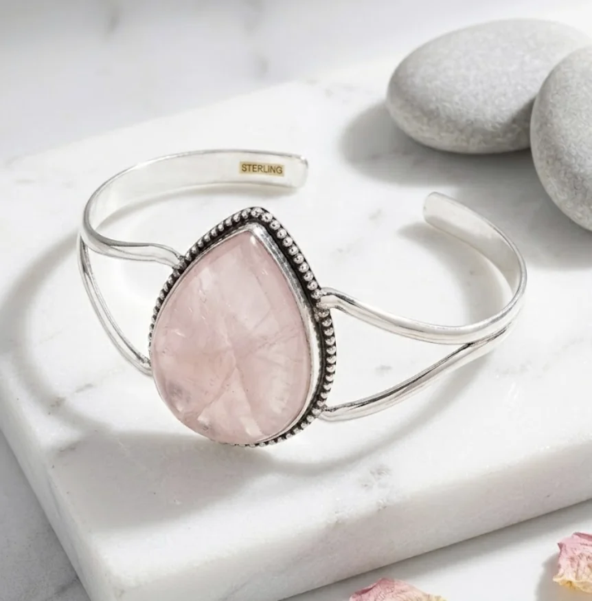 Rose Quartz Love Bangle
