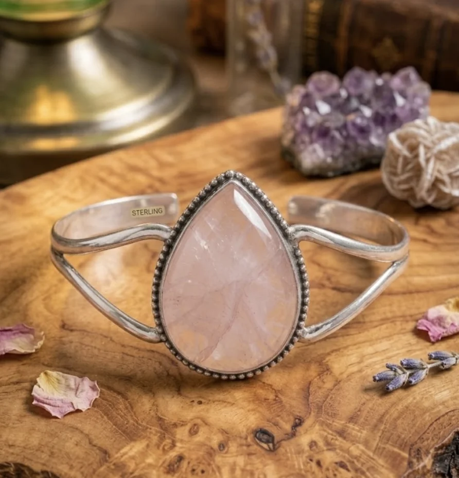 Rose Quartz Love Bangle image 3