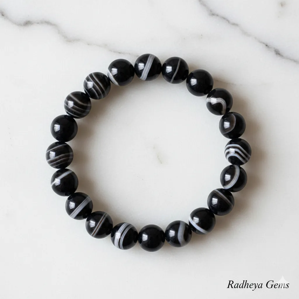 Banded Agate Protection Bracelet