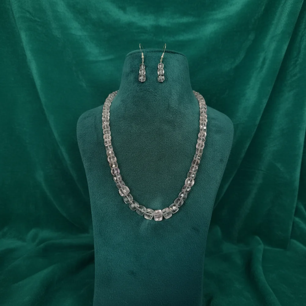 Amethyst Box-Cut Sleek Necklace image 3